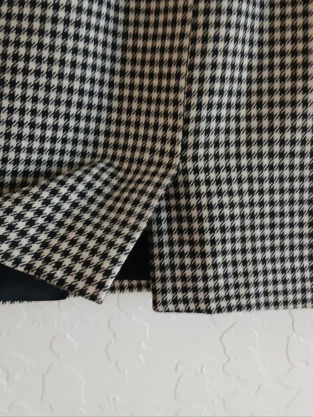 VINTAGE 90'S ESPRIT Wool Blend Houndstooth High Waist Pencil Skirt Women's 5/6